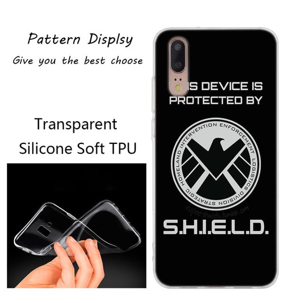 Huawei Marvel Comics Simple Logo Soft Silicone Case