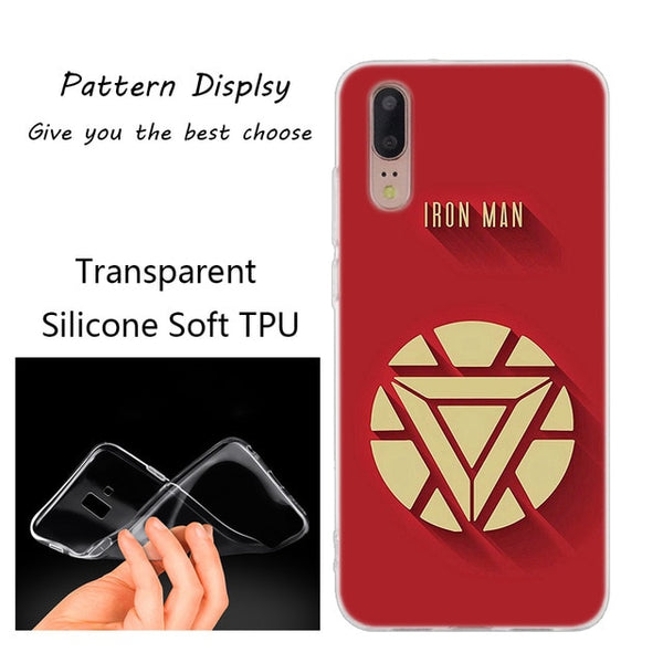 Huawei Marvel Comics Simple Logo Soft Silicone Case