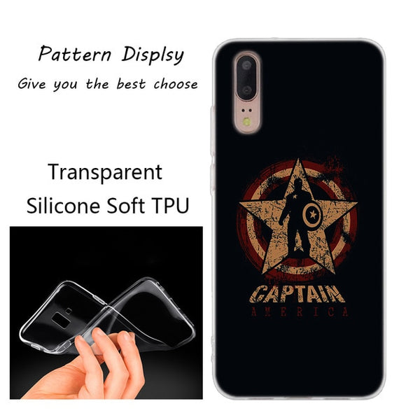 Huawei Marvel Comics Simple Logo Soft Silicone Case