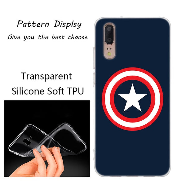 Huawei Marvel Comics Simple Logo Soft Silicone Case